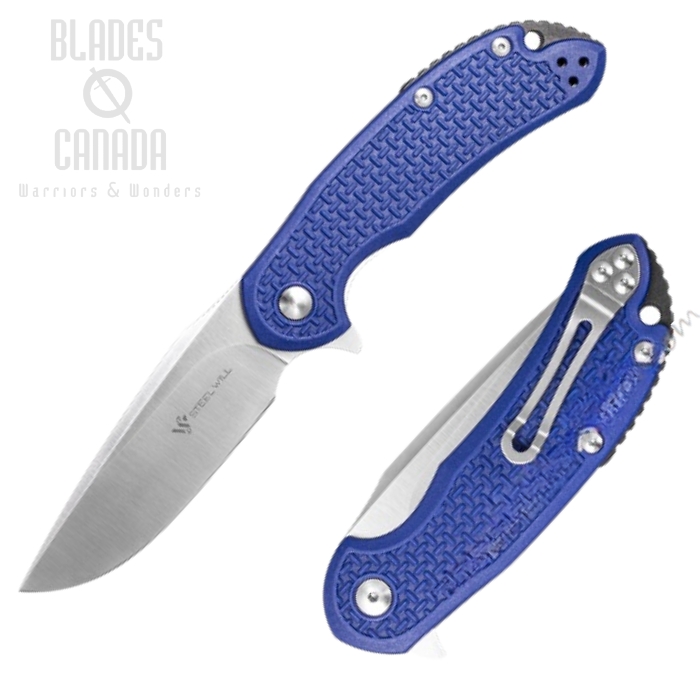 Steel Will Cutjack Folding Knife, D2 Steel, FRN Blue, C22-1BL